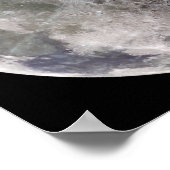 地球の月の色モザイク ポスター (角)