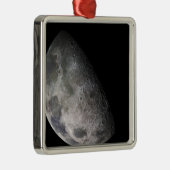 地球の月の色モザイク メタルオーナメント (右)