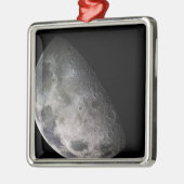 地球の月の色モザイク メタルオーナメント (左)