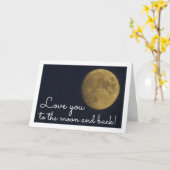 地球の月の風景 カード (黄色い花)