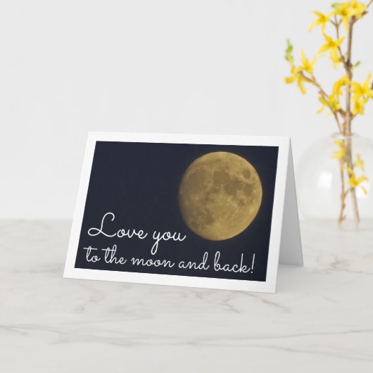 地球の月の風景 カード (黄色い花)