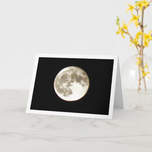 地球の月の風景 カード (黄色い花)