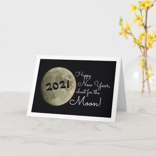 地球の月の風景 カード (黄色い花)