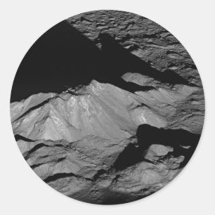 地球の月のTychoの噴火口の本部のピーク ラウンドシール