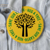 地球の木救を抱き締める 缶バッジ (インサイチュ)