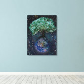 地球の木 キャンバスプリント (インサイチュ (ウッドフロア))