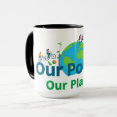 地球の未来のための世界的なコミュニティの行動 マグカップ (正面左)