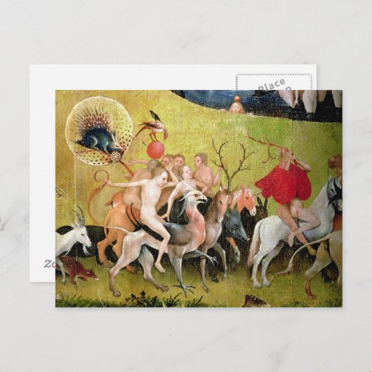 地球の歓喜の庭: アレゴリーの ポストカード (正面/裏面)