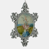 地球の歓喜の庭 スノーフレークピューターオーナメント (左)