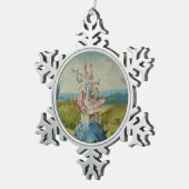 地球の歓喜の庭 スノーフレークピューターオーナメント (右)