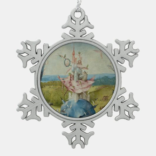 地球の歓喜の庭 スノーフレークピューターオーナメント (正面)