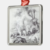 「地球の歴史からの野生動物 メタルオーナメント (左)