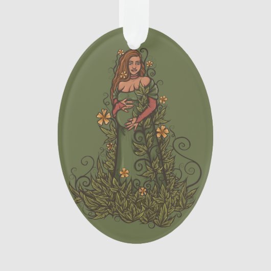 地球の母の女神ドルイド オーナメント (正面)
