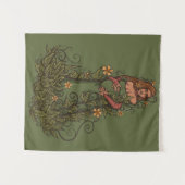 地球の母の女神ドルイド タペストリー (正面(横))