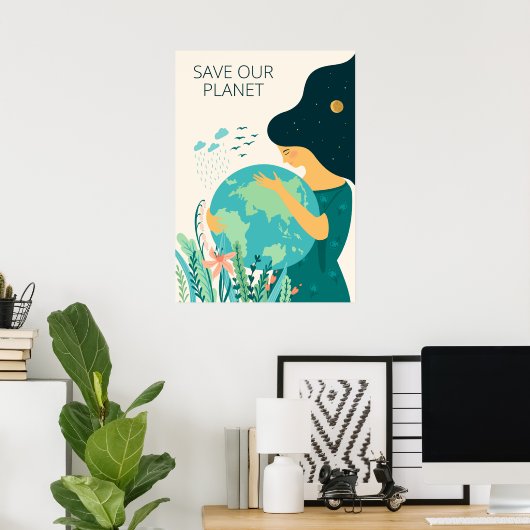 地球の母 ポスター (ホームオフィス)