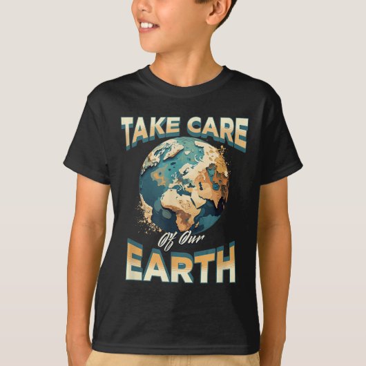 地球の気に環境保護を取り除く Tシャツ (正面)