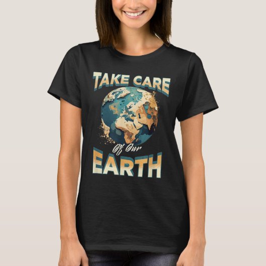 地球の気に環境保護を取り除く Tシャツ (正面)