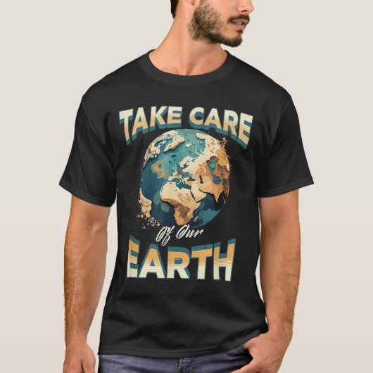 地球の気に環境保護を取り除く Tシャツ (正面)