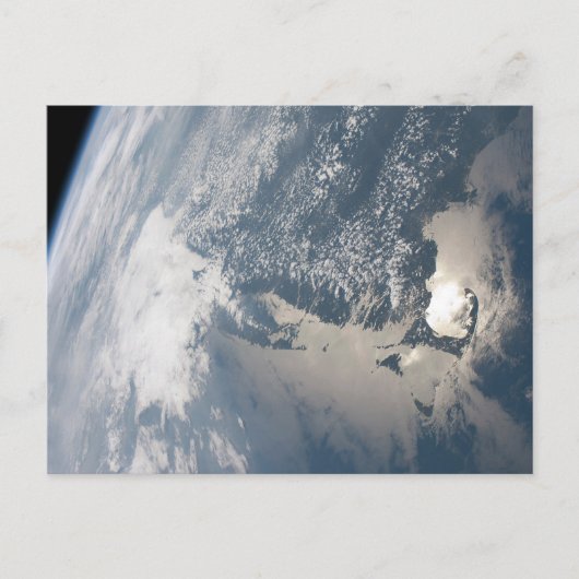 地球の水に輝く。 ポストカード (正面)