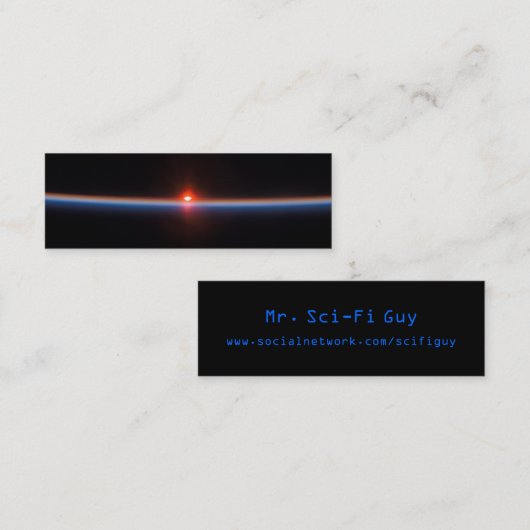 地球の水平線プロファイルカード スキニー名刺 (正面/裏面)