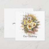 地球の水彩コルヌコピア ウェディング招待状 招待状 (正面/裏面)