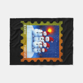 地球の永遠の環境保護スタンプサン フリースブランケット (正面(横))
