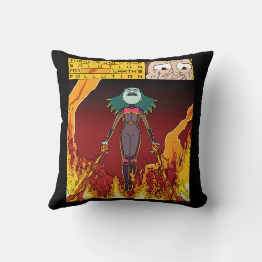 地球の汚染に対する解決策は一つしかない クッション (裏面)