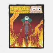 地球の汚染に対する解決策は一つしかない フリースブランケット (正面)