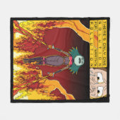 地球の汚染に対する解決策は一つしかない フリースブランケット (正面(横))