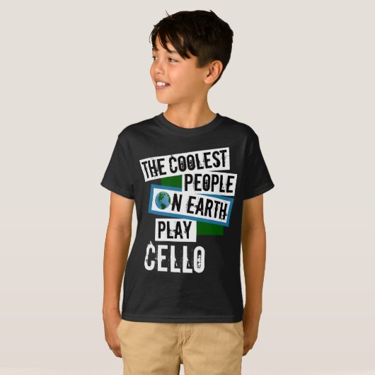地球の演劇のチェロの最もクールな人々 Tシャツ (正面フル)