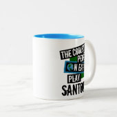 地球の演劇Santoorの最もクールな人々 ツートーンマグカップ (正面右)