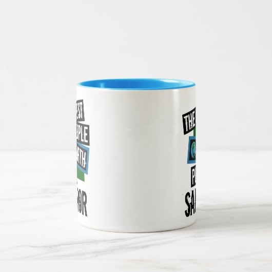 地球の演劇Santoorの最もクールな人々 ツートーンマグカップ (中央)