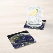 地球の熱帯嵐。 スクエアペーパーコースター (インサイチュ)