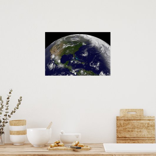 地球の熱帯嵐。 ポスター (キッチン)