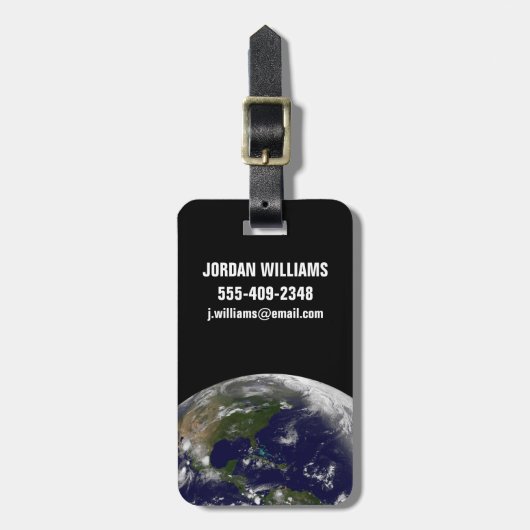 地球の熱帯嵐。 ラゲッジタグ (正面縦)