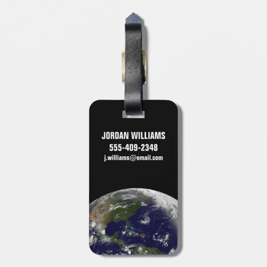 地球の熱帯嵐。 ラゲッジタグ (裏面縦)