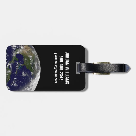 地球の熱帯嵐。 ラゲッジタグ (裏面横)