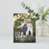 地球の片隅から　クリスマス＆ホリデー　写真のグリーティング ポストカード (スタンド正面)