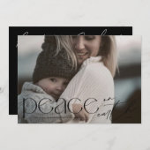 地球の現代の平和 大きな写真 宗教的 シーズンカード (正面/裏面)