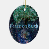 地球の生命の樹の平和 セラミックオーナメント (右)