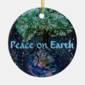 地球の生命の樹の平和 セラミックオーナメント (正面)