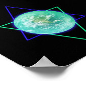 地球の直線Sigil ポスター (角)