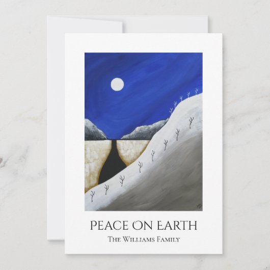地球の砂漠の南西にクリスマスの平和 シーズンカード (正面)