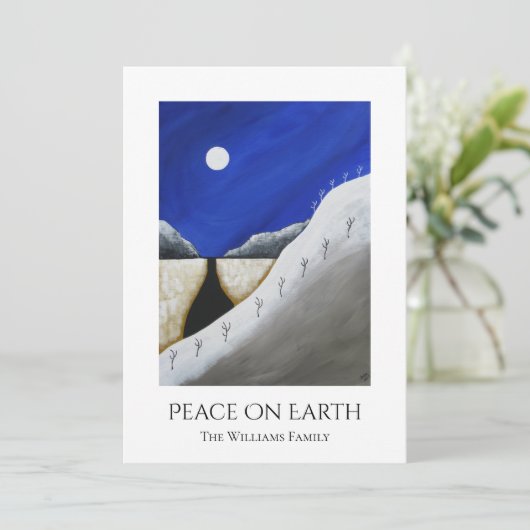 地球の砂漠の南西にクリスマスの平和 シーズンカード (スタンド正面)