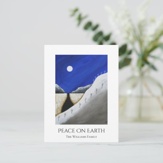 地球の砂漠の南西にクリスマスの平和 シーズンポストカード (スタンド正面)