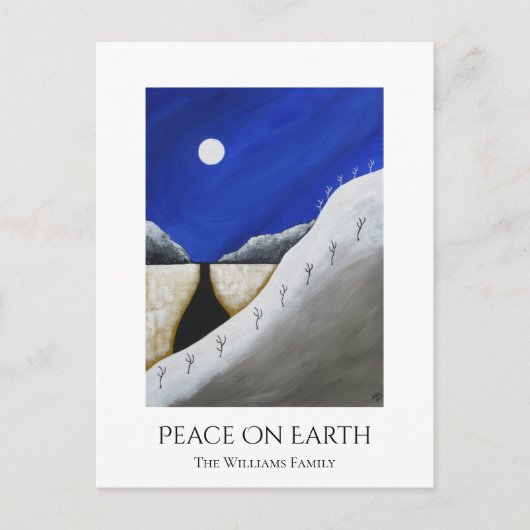 地球の砂漠の南西にクリスマスの平和 シーズンポストカード (正面)