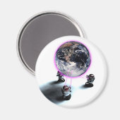 地球の磁石を浮上させる マグネット (正面/裏面)