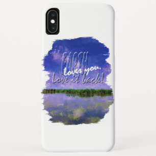 地球の私たちの家の青い夏の空と水 iPhone XS MAXケース