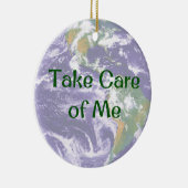 地球の私の気にクリスマスの飾り付け セラミックオーナメント (右)