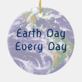 地球の私の気にクリスマスの飾り付け セラミックオーナメント (裏面)